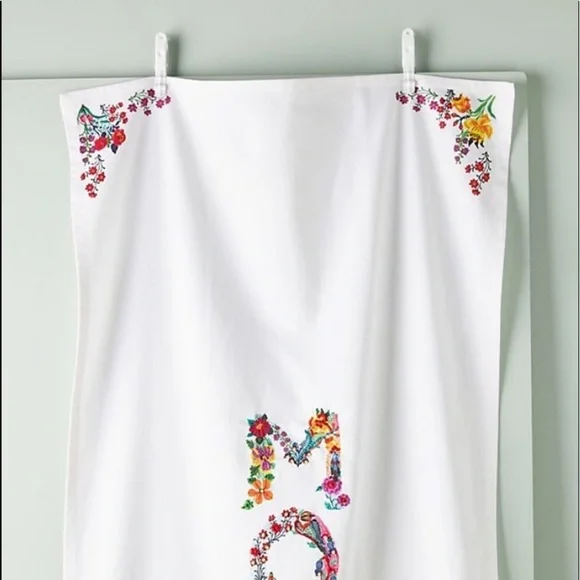 Anthropologie Nathalie Lete Mom Embroidered  Dish Towel - Picture 4 of 4